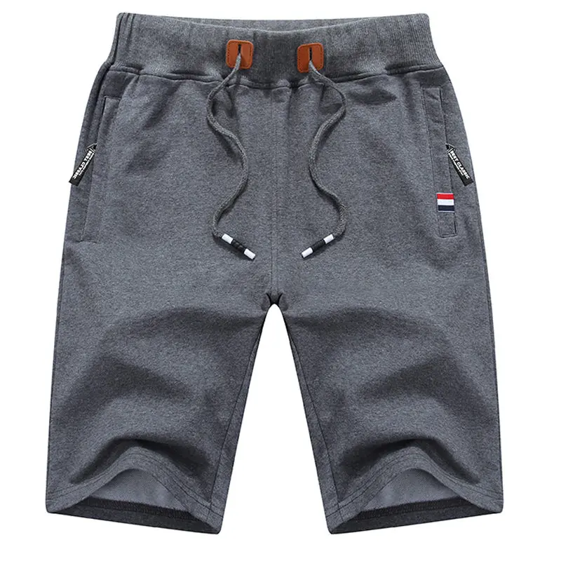 Dark Grey 5XL хлопковые летние шорты, мужские мягкие спортивные шорты, пляжные мужские шорты, мужские штаны, дышащие, с эластичной талией, размера плюс, повседневные пляжные шорты - Цвет: Dark Grey