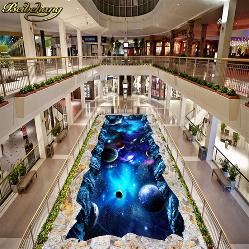 Beibehang космическое небо на заказ Papel De Parede 3D напольные фрески обои ПВХ