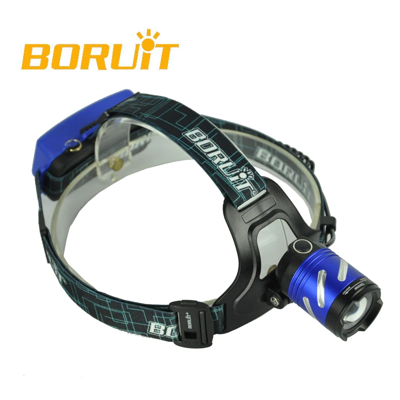 Налобный фонарь BORUiT B9 светодиодный XP-G2 R5 3 режима перезаряжаемый масштабируемый
