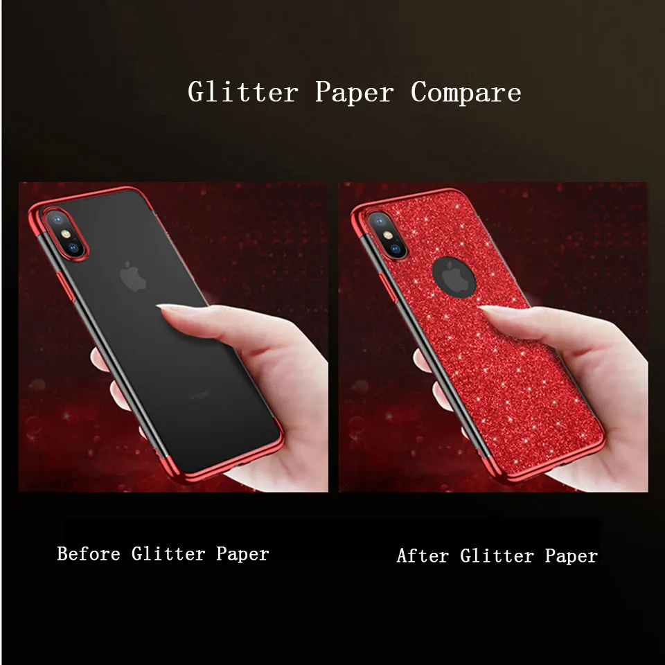Cute Glitter Phone Case For iphone X 6 6s 7 8 Plus Huawei Honor 10 9 9i 7X 7C Y6 Y7 Prime 2018 TPU Silicone Bling Soft Cover |