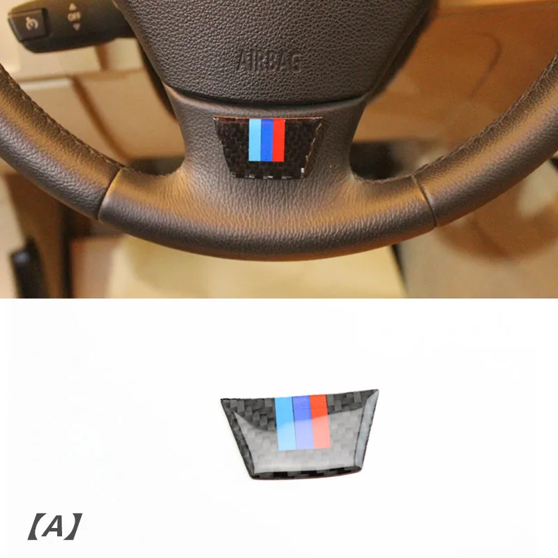 Carbon Fiber Refit Car Steering Wheel Stickers Decor Motorsports Emblem for BMW 3 Series E90(05-12) 320i 325i 318i Car-styling | Автомобили