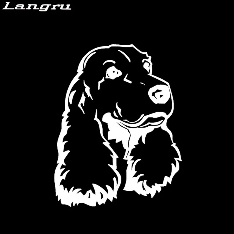 Langru Cocker Spaniel автомобильные наклейки с собаками Милая Виниловая наклейка для