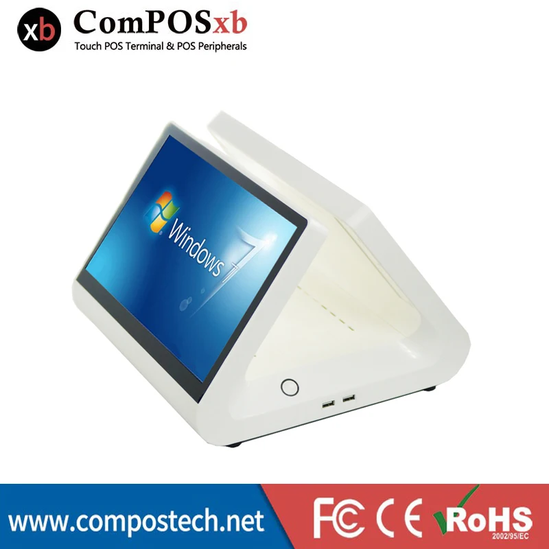 Бесплатная доставка кассовый аппарат 12 дюймов дешевая pos система Двойной экран