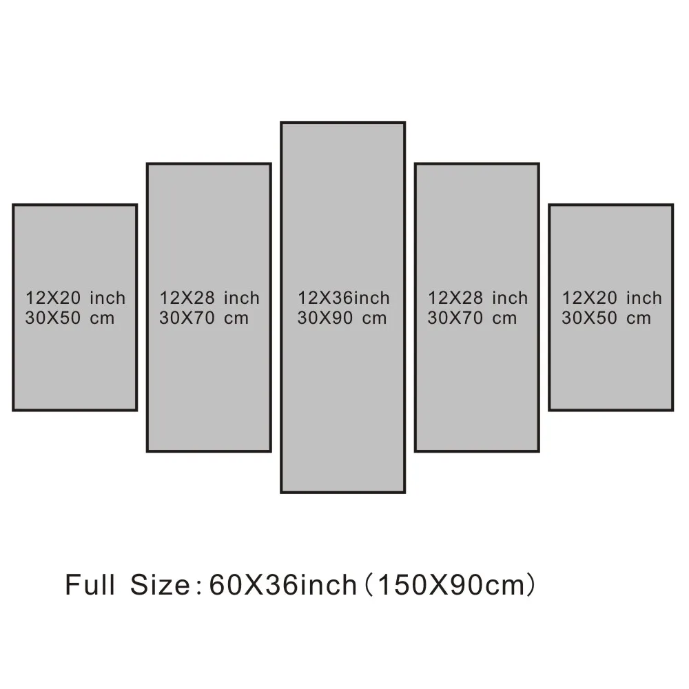 5 панелей водопад холст настенная живопись современная картина домашний Декор