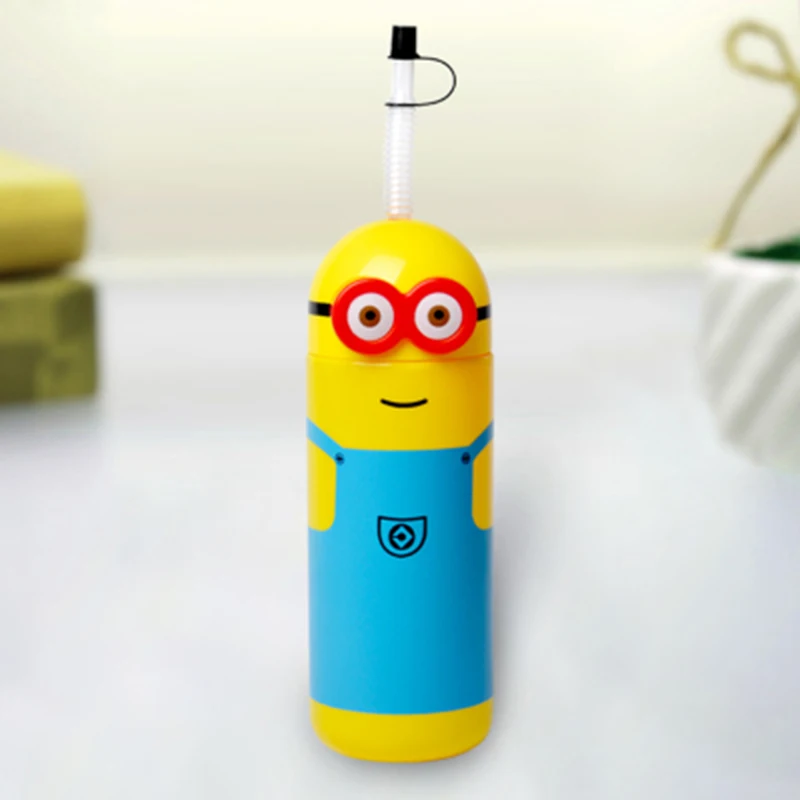450ml wholesale water bottle cartoon soda bottles yellow Minions popular for milk tea beverage stores | Дом и сад