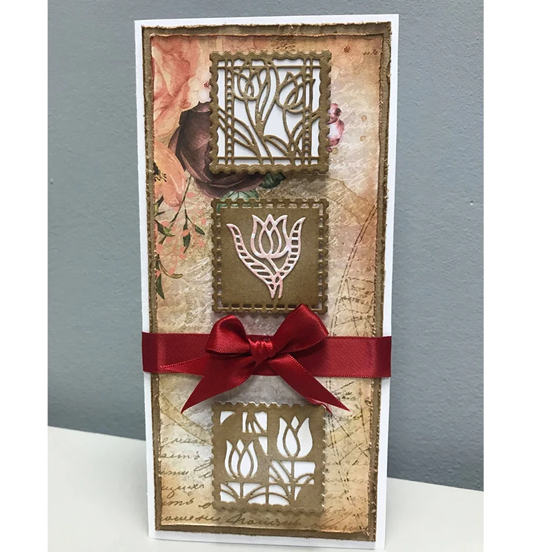 Трафарет металлический высекальный лотоса рамка набор сделай сам для