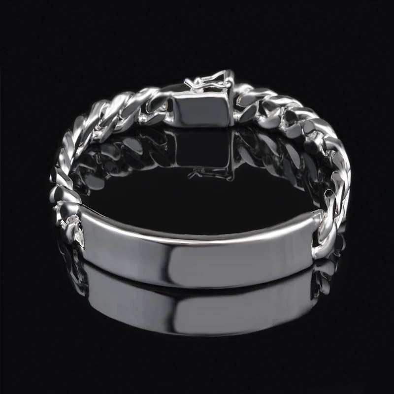 Мужские посеребренные браслеты цепочки 10 мм|bracelets for|bracelets for men silverchain bracelet |