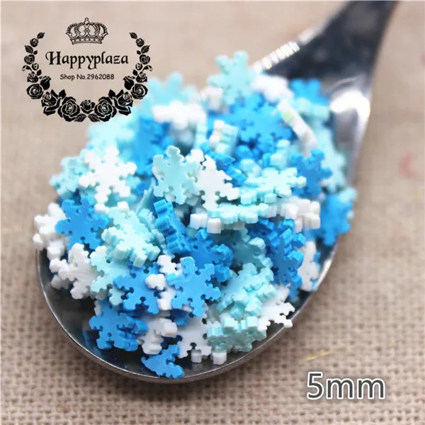 snowflake 30g 30 г смешанные цвета Полимерная глина сердце/звезда/цветок/лук/снежинка/круглый/кости ломтик/гранулированный для телефона чехол/хлеб крошки DIY - Цвет: snowflake 30g