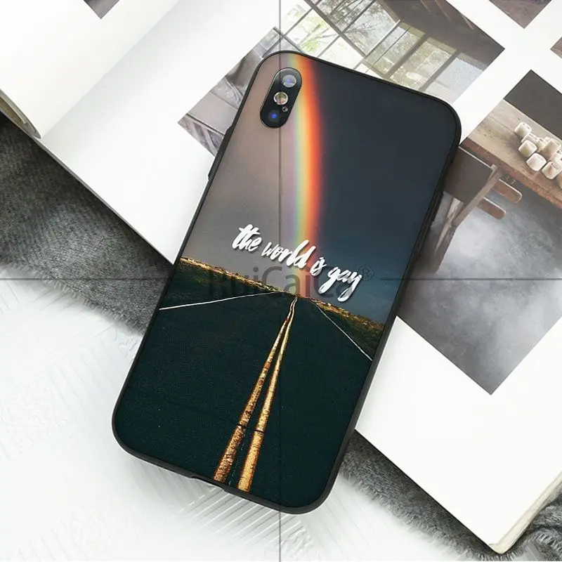 Чехол для телефона Ruicaica LGBT Love is love мягкий силиконовый черный чехол Apple iPhone 8 7 6 6S Plus