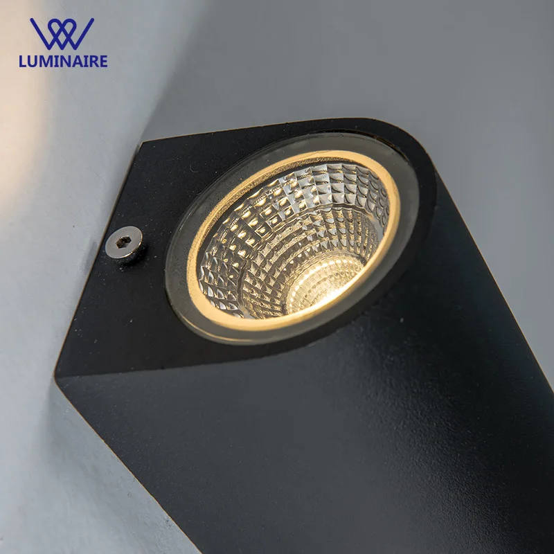 VW 10W LED outdoor wall lamp aluminium waterproof light for garden decor cylinder sconce fixture porch in black | Лампы и освещение
