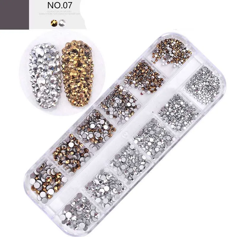 7 Mix colors AB с коробкой! 1400 шт./кор. DMC Горячая фиксация стразы с прямой основой камень одежда с украшением в виде кристаллов Стекло Материал смешанные Размеры 3D камни - Цвет: 7