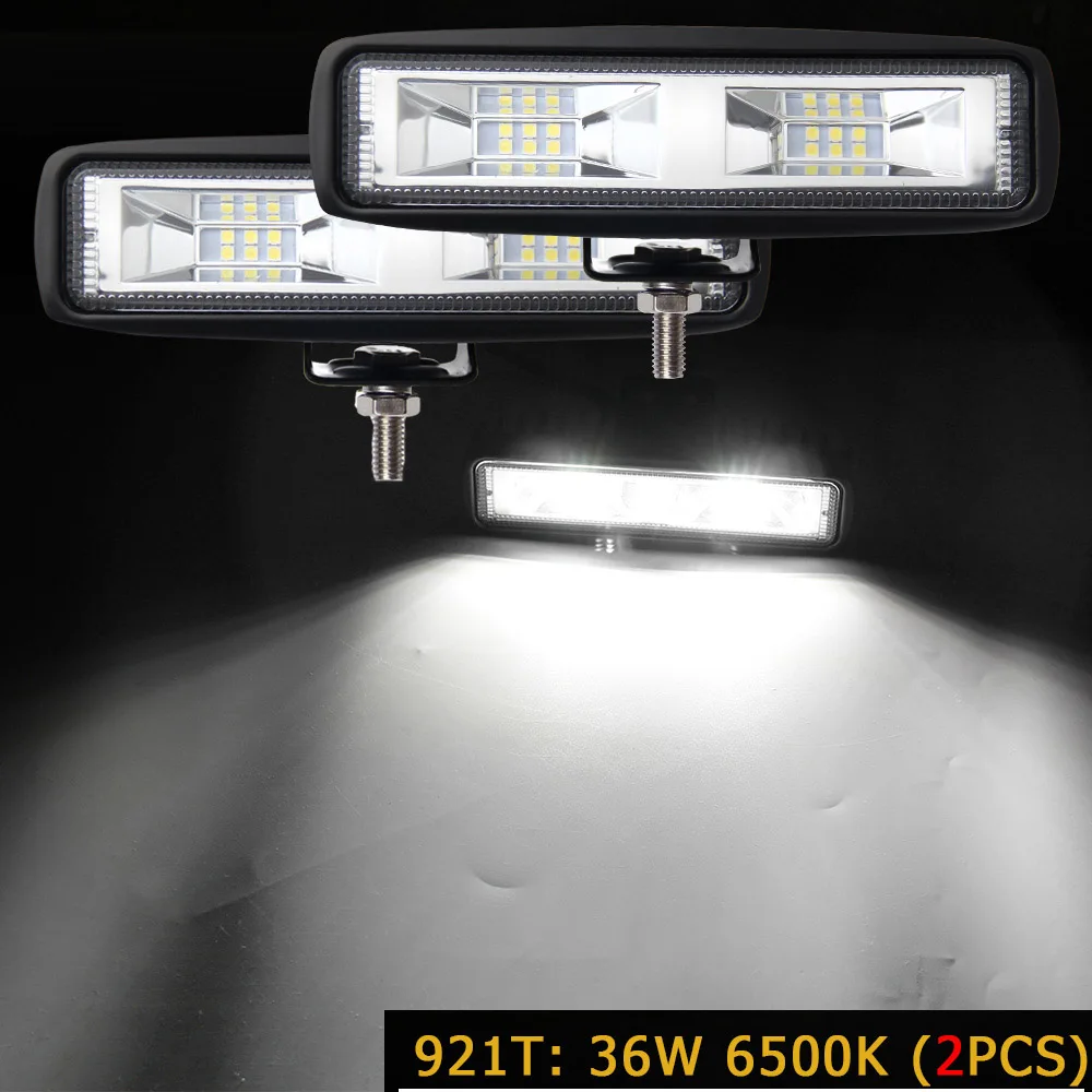 2 pieces BraveWay 36 Вт внедорожный светодиодный DRL Дневной ходовой светильник противотуманная фара светодиодный рабочий светильник 12 в головной светильник для UTV ATV Грузовик Мотоцикл Внедорожный - Цвет: 2 pieces