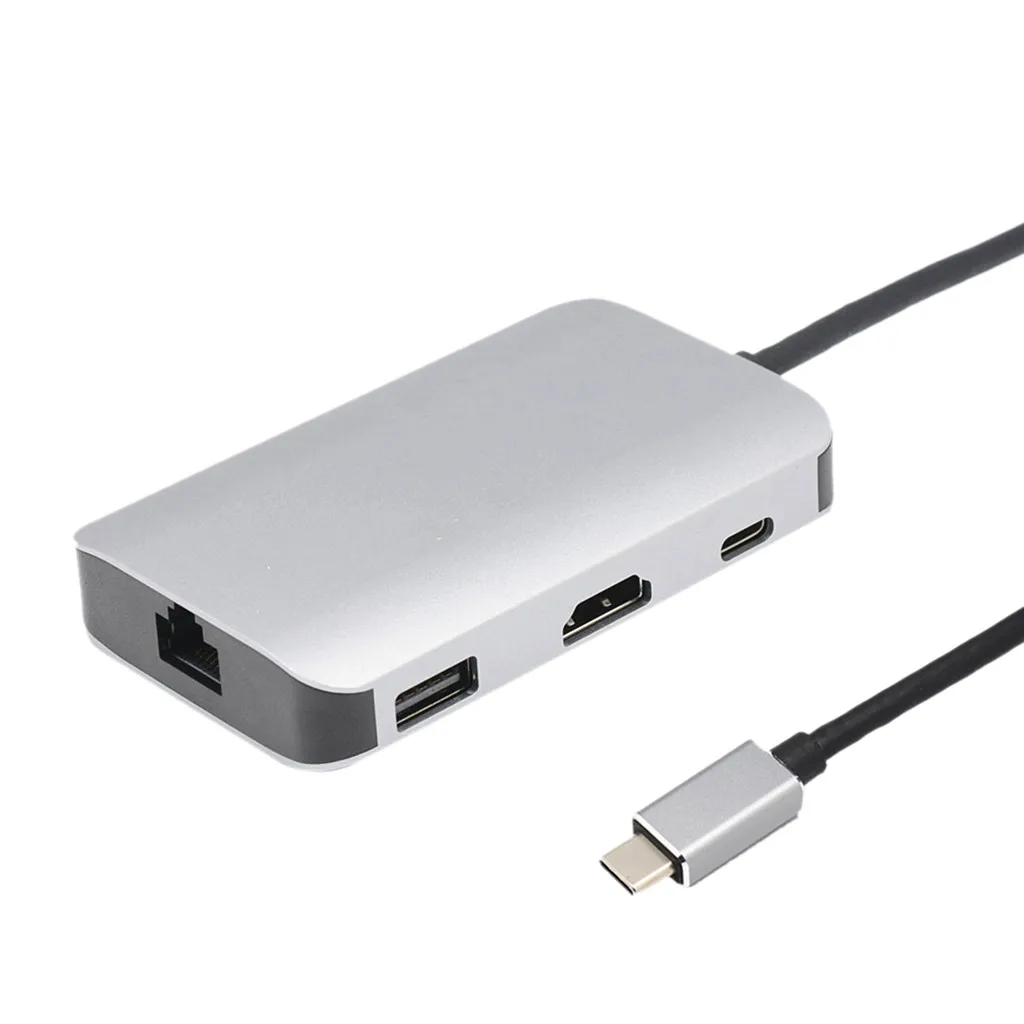 USB C к Type 8 в 1 3 0 2 HDMI 4K RJ45 адаптер SD TF кардридер концентратор женский порт 2K x UHD видео