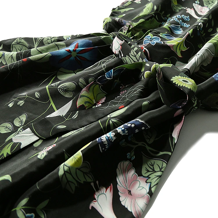 Женское летнее шелковое платье с круглым вырезом большие размеры винтажные