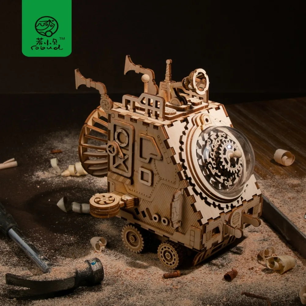 Robud новинка сделай сам экшн и игрушка фигурки в сборе 3D деревянная головоломка