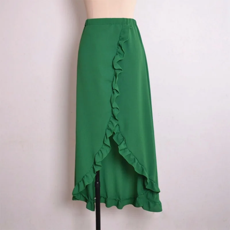 Женская весенне-летняя богемная сексуальная пляжная юбка с высоким разрезом