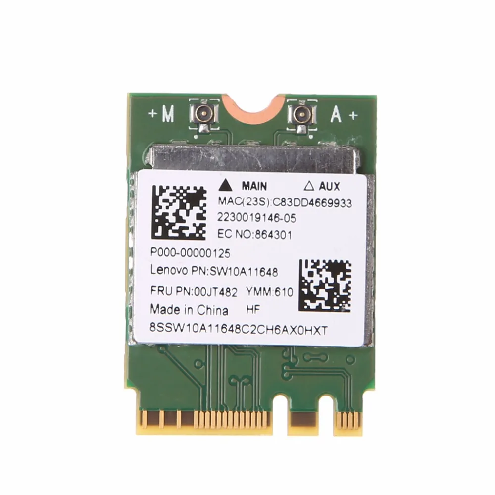 Новые Двухдиапазонные 2 4 + 5 ГГц 433M Bluetooth V4.0 NGFF M.2 Wi Fi WLAN 802.11ac Беспроводная