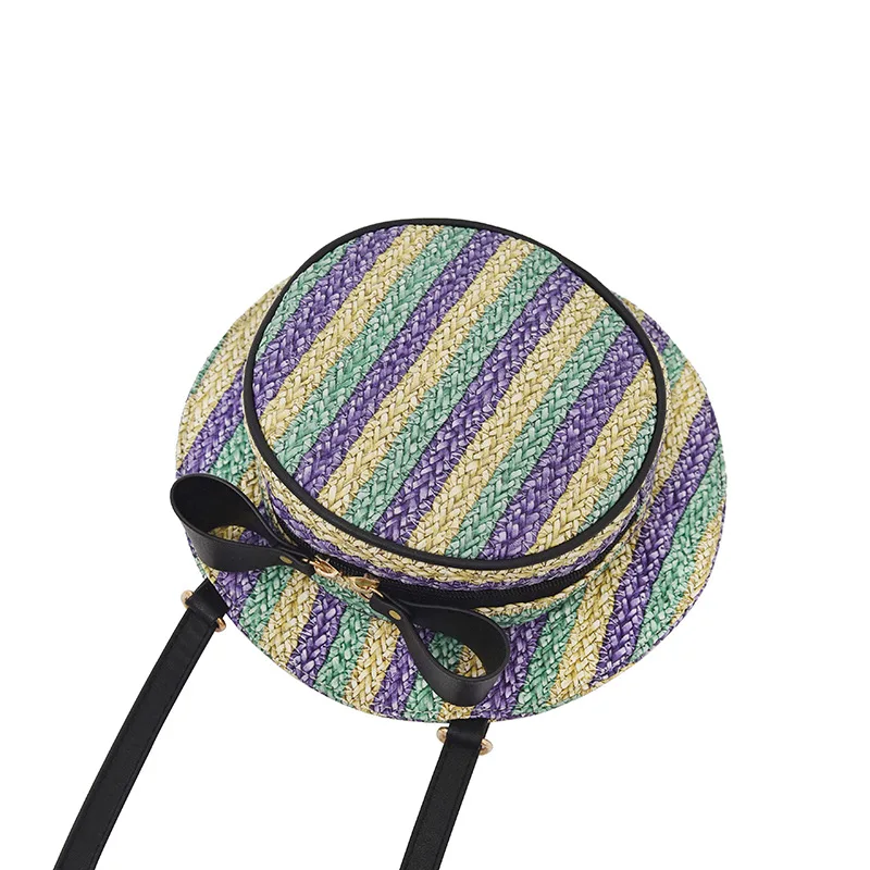 Летняя новая модная форма шляпы одноцветные сумки на плечо Пляжная круглая сумка