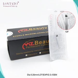 Ручка для перманентного макияжа, иглы для татуировок, 12F Microblading, игла для коррекции бровей, лезвия для тату