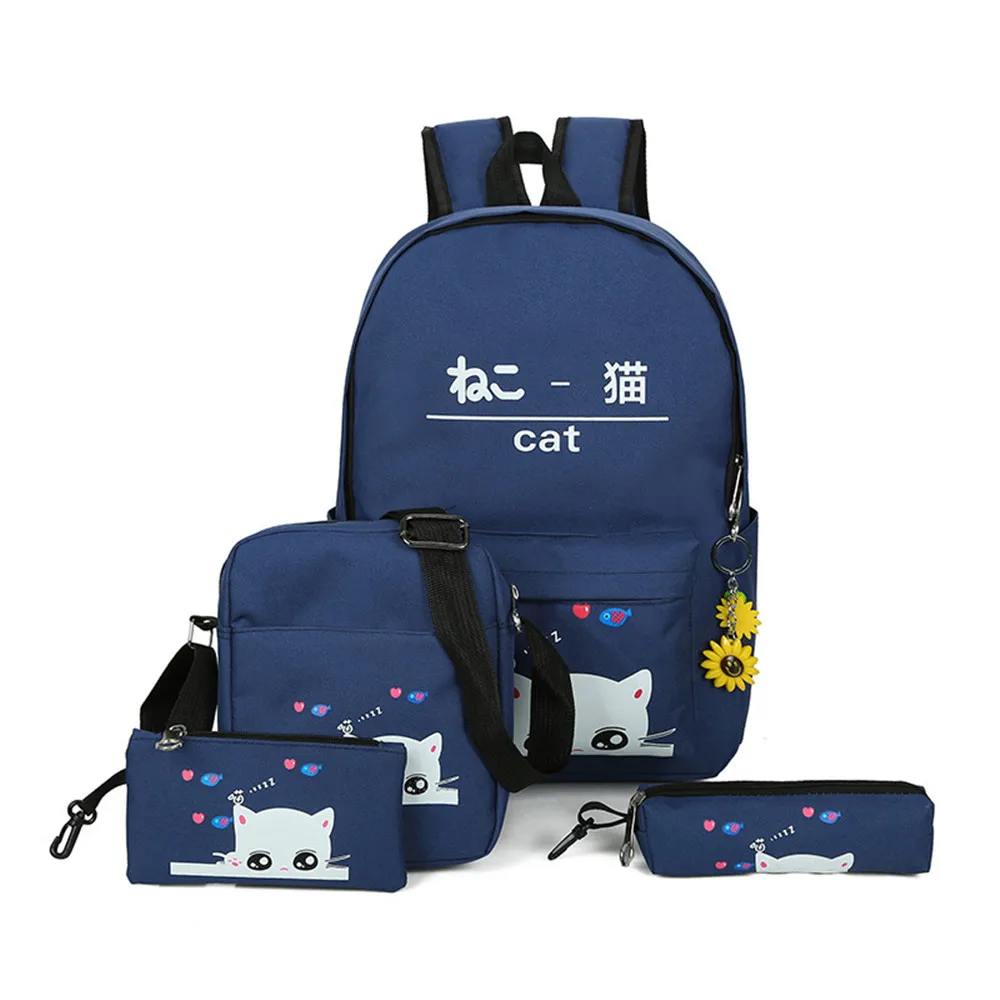 

Cat Printing Children School Bags Set For Girls Teenagers Backpacks Kids Schoolbags Women Travel Backpack mochila infantil