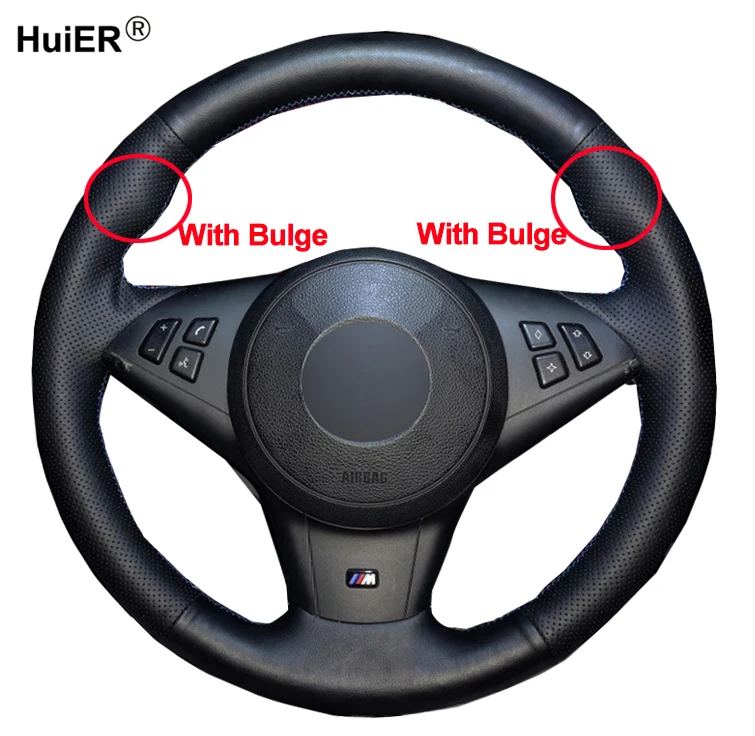 Ручной швейный чехол рулевого колеса автомобиля Funda Volante Оплетка на руль для BMW E60