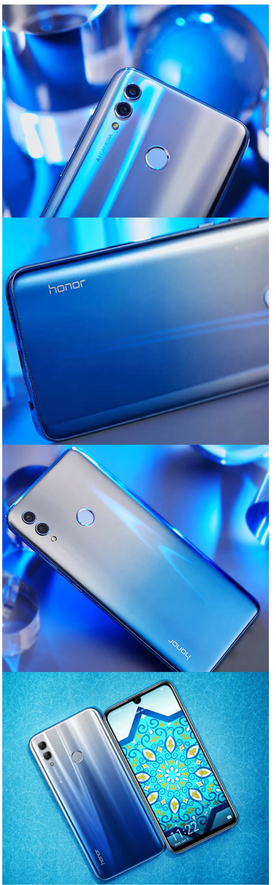 Глобальная версия Honor 10 Lite Android 9,0 смартфон 64 Гб ПЗУ Hisilicon Kirin 710 Полный экран 6,21 дюймов 24,0 МП камера