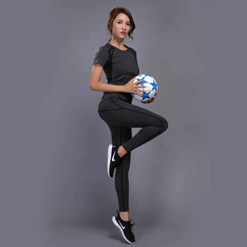 GXQIL, женский спортивный костюм, спортивная одежда, женский спортивный костюм, для спортзала, йоги, фитнеса, набор, Спортивная футболка, леггинсы, топ, для бега, для пробежек, женская одежда