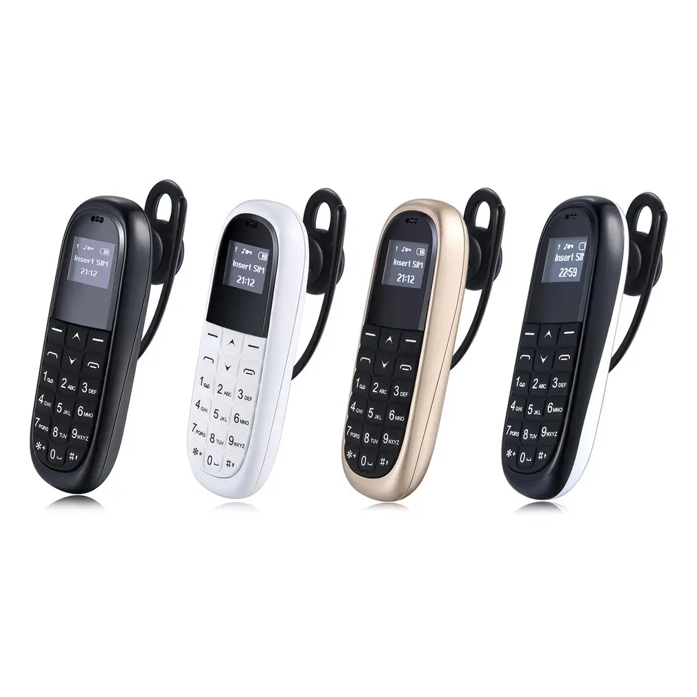 Мини мобильный телефон 0 66 ''Bluetooth Dialer сотовые телефоны Беспроводной Наушники