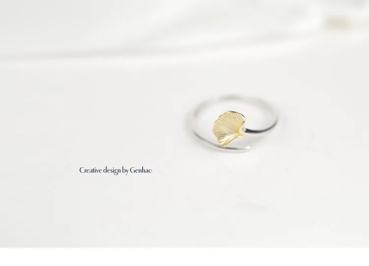 New Silver Color Ginkgo Biloba Leaf Rings For Women Wedding Jewelry Statement Adjustable Retro Ring Anillos Anelli | Украшения и