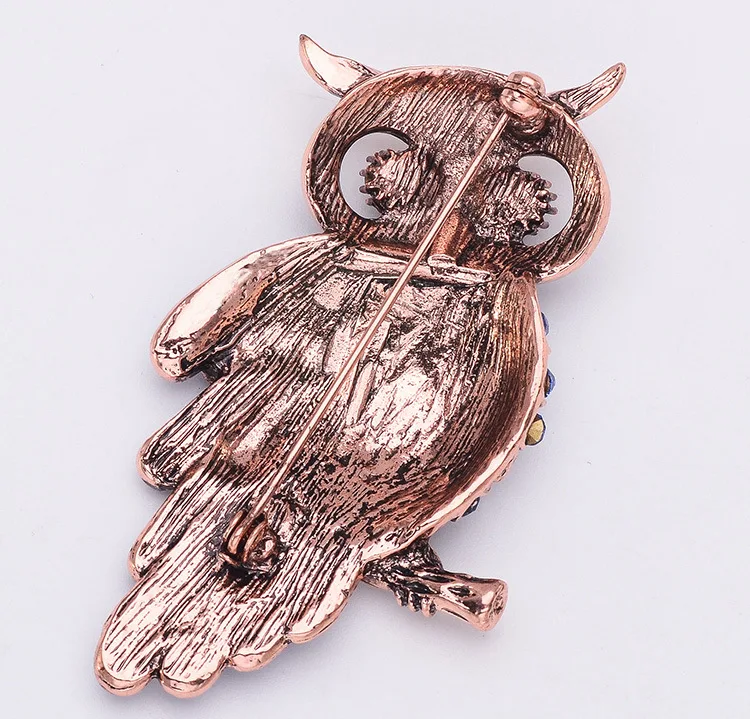 Броши MZC унисекс в виде белой и синей совы для мужчин женщин булавка воротника