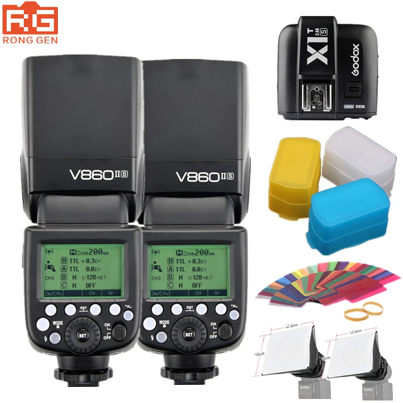 Godox v860iis 2.4 г Беспроводной GN60 HSS 1/8000 s TTL Вспышка Speedlite + x1t-s триггера для Sony DSLR a7ii a7rii A58