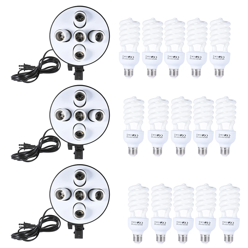 Andoer студийный Фото Видео софтбокс светильник ing Kit фото оборудование 15x45 Вт лампа