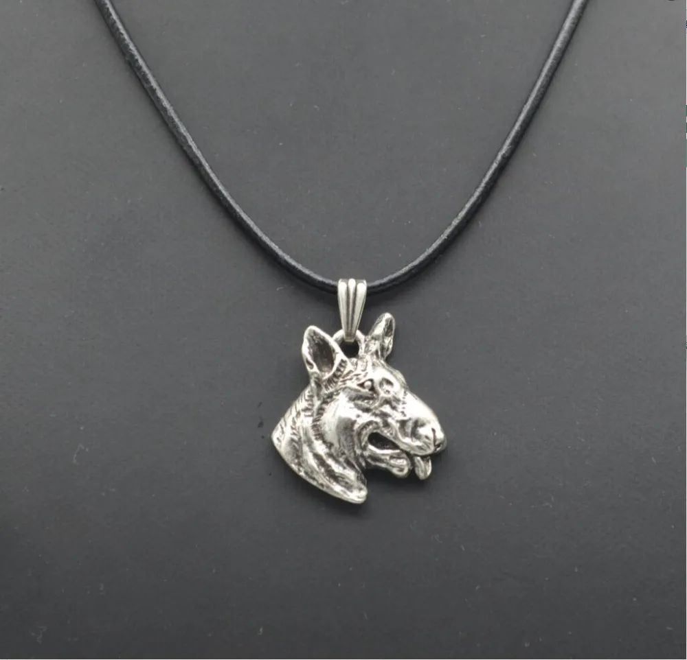 Оптовая продажа Уникальный ручной работы ретро бультерьер кулон ожерелье