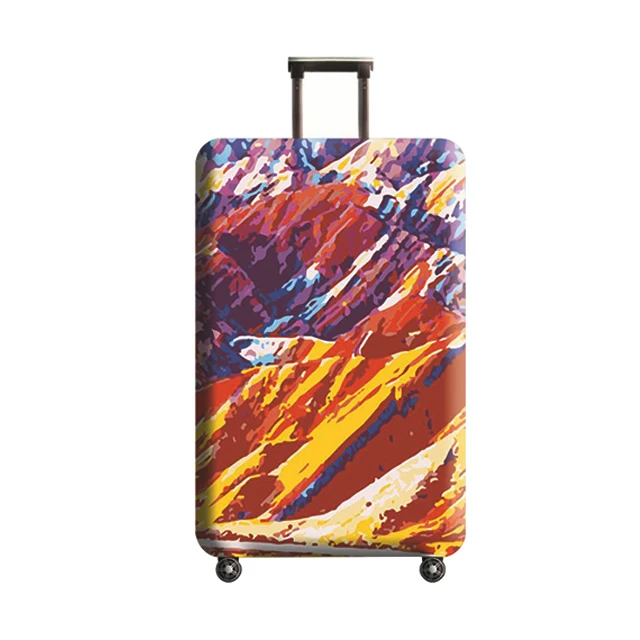 Oils-Luggage cover Дизайн «масляная живопись» чехол для костюма Эластичный Защитный чехол на чемодан Крышка Аксессуары для путешествий 18-32 дюймов дорожная тележка костюм чехол Чехол - Цвет: Oils-Luggage cover