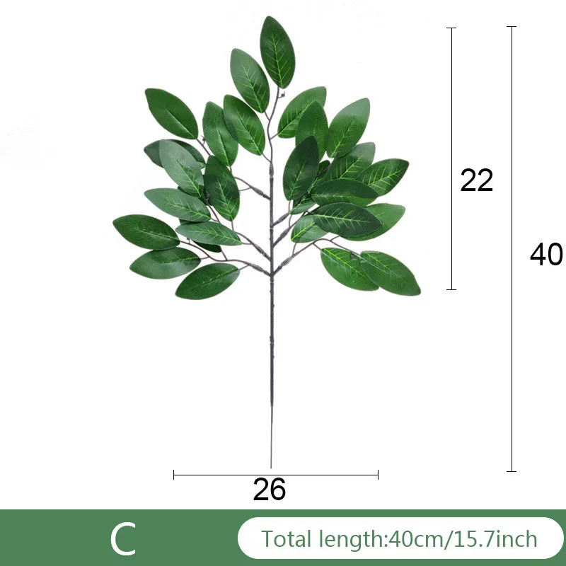 искусственные цветы Зеленый моделирование растений листья эвкалипта дома