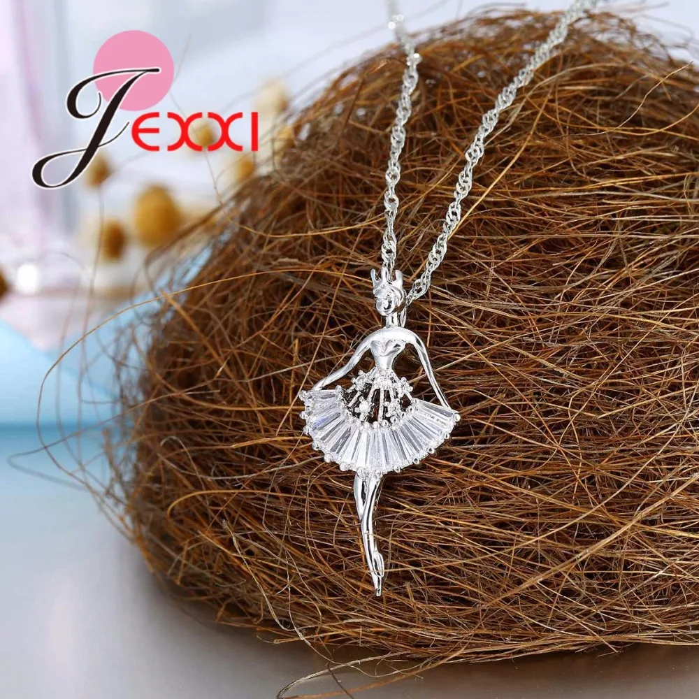 Уникальный дизайн полый танцующая девушка ожерелье кулон для женщин роскошное