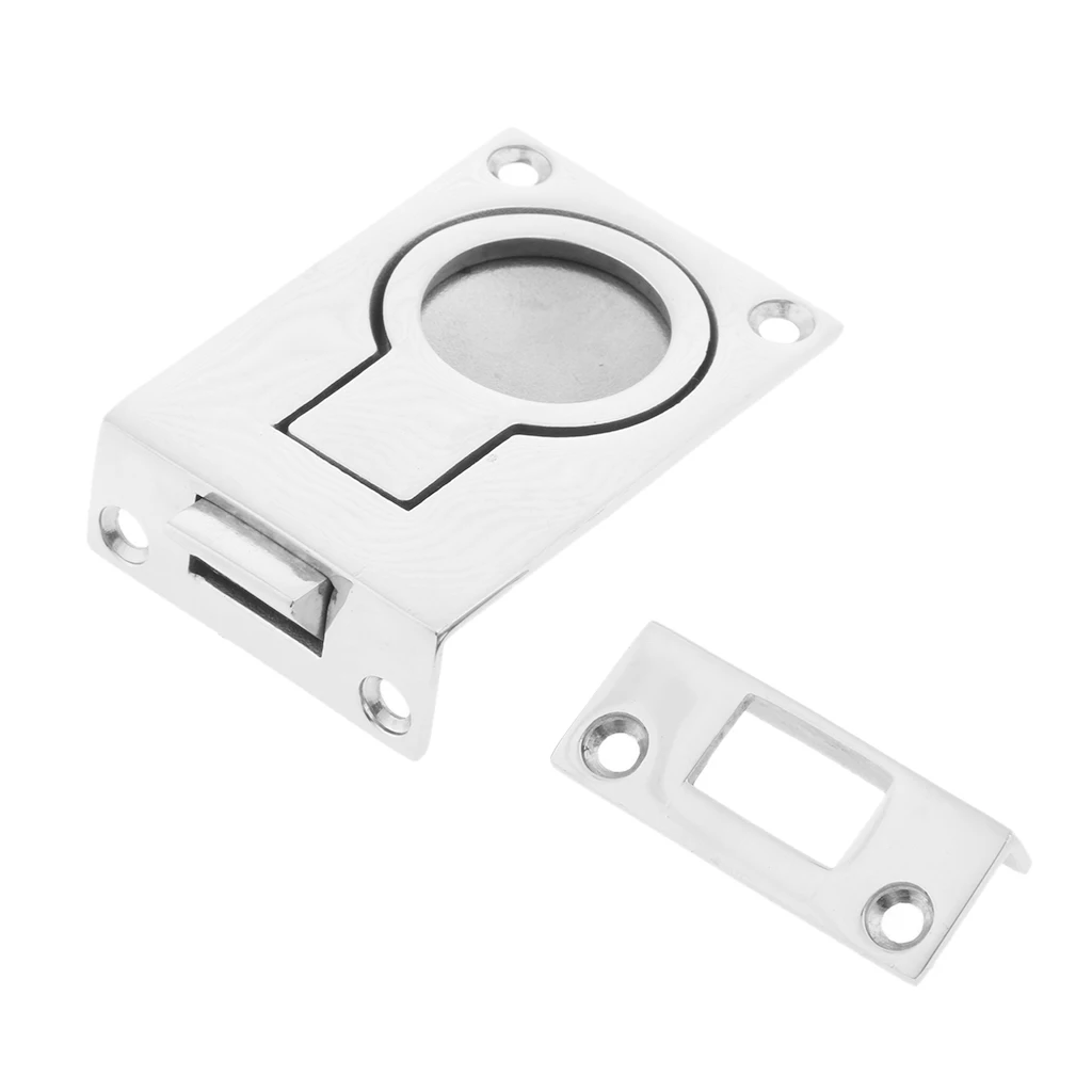 Marine 316 Stainless Recessed Hatch Pull Buckle Floor Latch Flush Ring | Hardware