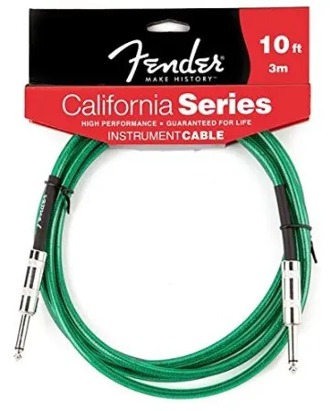 Fender California Серия инструментальный кабель, доступен в 3/4. 5/6 метров - Цвет: green 3m
