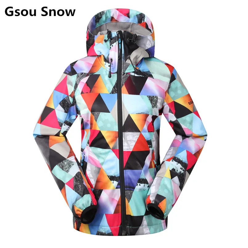 Gsou Snow куртки для походов женские флисовая куртка Водонепроницаемое пальто женское спортивный костюм женский softshell windstopper спортивные костюмы женские - Цвет: c 5