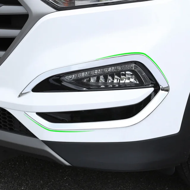 Для Hyundai Tucson 2015 2018 ABS Хромированная Автомобильная передняя противотуманная фара