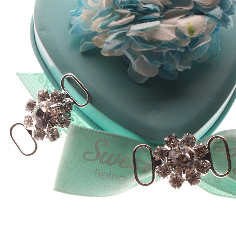 10 шт. Серебристые Металлические Кристальные Стразы Соединительные элементы для