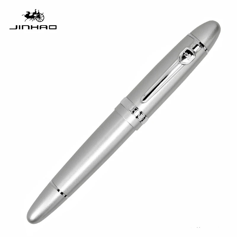 Высокое качество роскошные JINHAO 159 металлический авторучка Iraurita 0,5 мм 18KGP чернила ручка ручки для письма школьные офисные принадлежности Canetas - Цвет: Silver