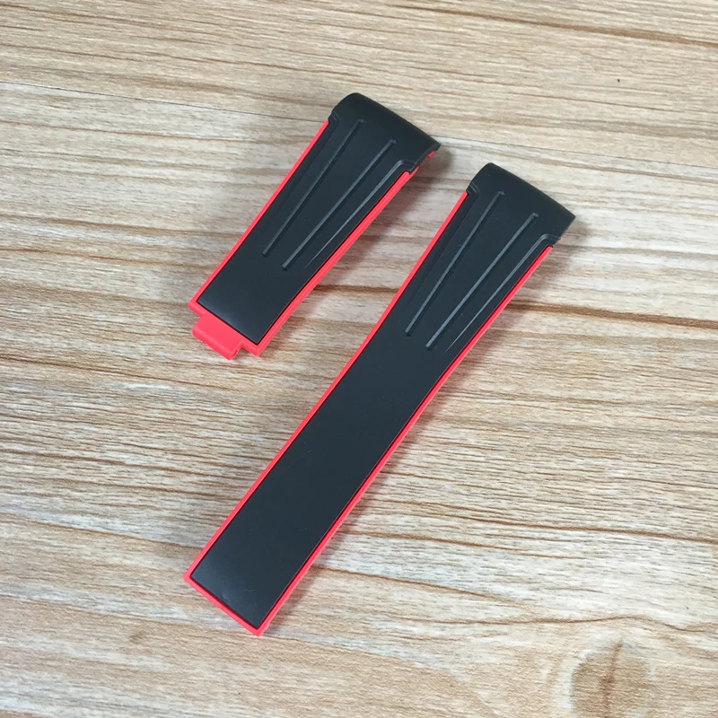 New Design Personality 20mm Curved End Silicone Rubber Watch band For Role strap RX Daytona Submariner GMT explorer 2 Bracelet
