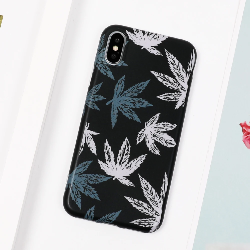 LOVECOM художественные цветы банановый лист чехол для телефона для iPhone 11 Pro Max XS Max XR 6 6S 7 8 Plus X Ретро Цветочный Мягкий чехол на заднюю панель телефона - Цвет: x