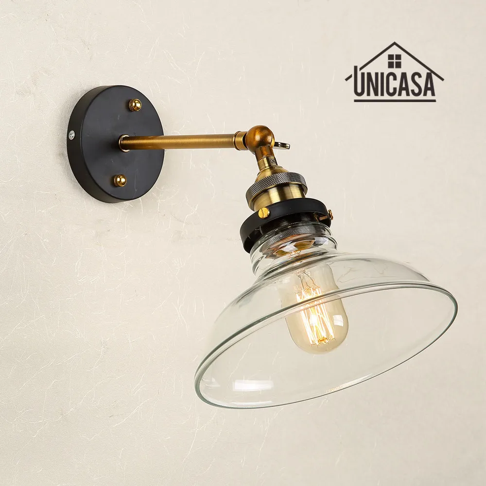 Прозрачные Настенные светильники в старинном стиле для кухни лобби ванной