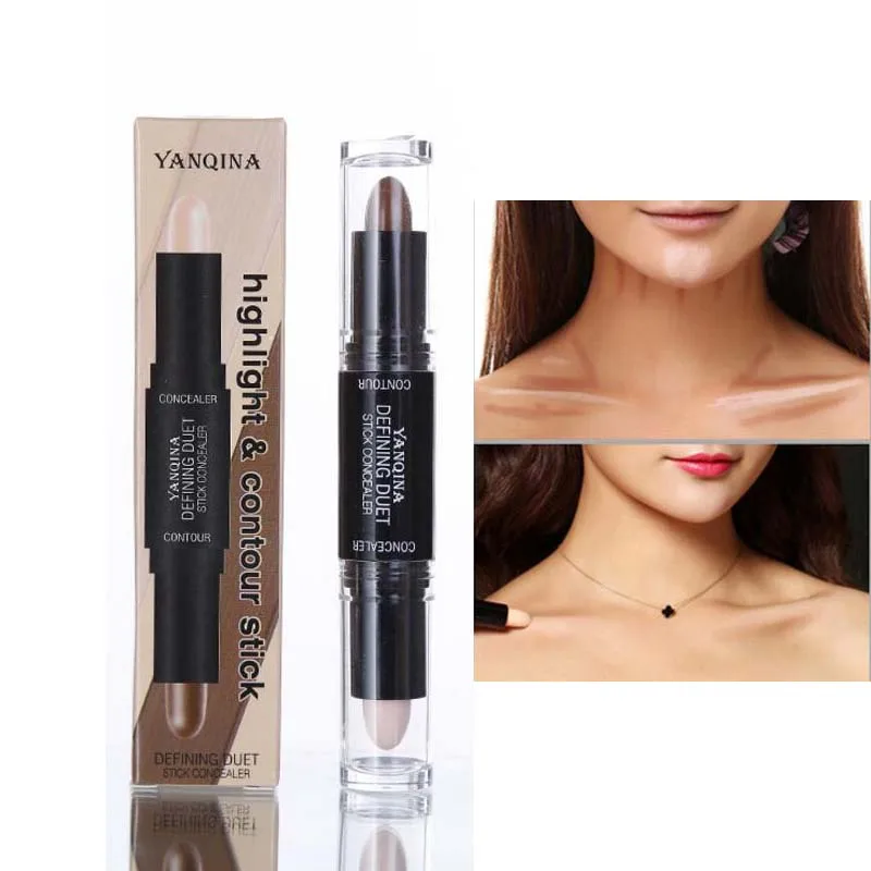 1 шт. для макияжа лица двухсторонний хайлайтер 3D контурный консилер карандаш