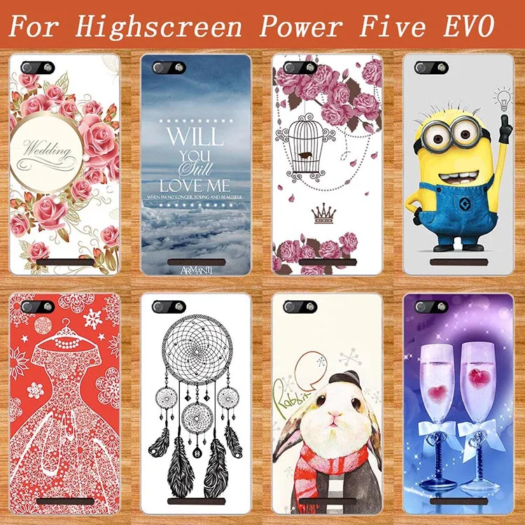 Лидер продаж чехол с рисунком сделай сам для Highscreen power Five EVO мягкий силиконовый из
