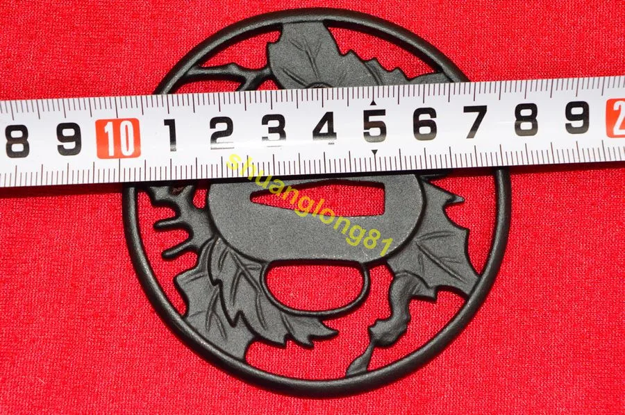 High Quality Iron Steel Japanese Tsuba Samurai Katana Sword Guard Wakizashi Vintage | Дом и сад