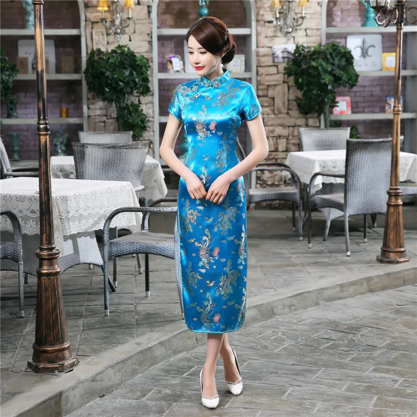 Женское платье-Ципао с принтом повседневное винтажное платье в традиционном