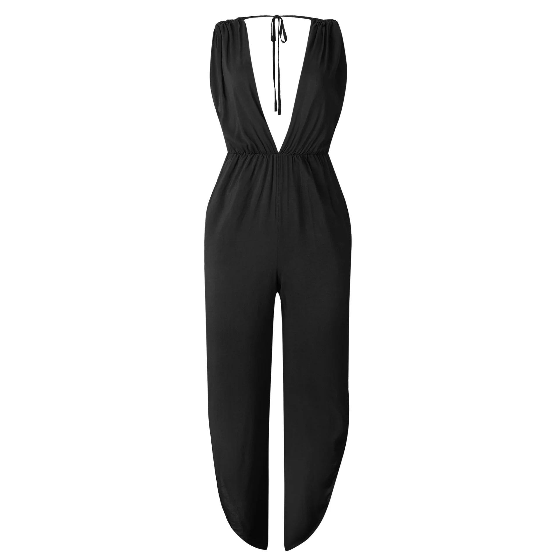 Новый 2019 хлопок комбинезон Для женщин летние Разделение больших размеров